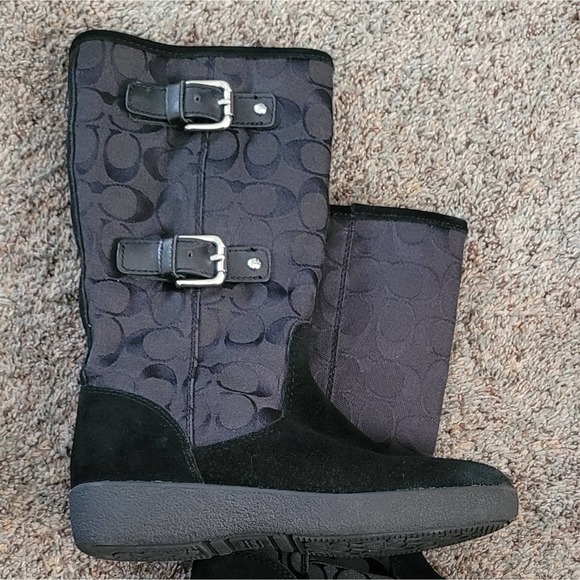 Coach Shoes - Coach Logo Tinah Boots in Black Q-1357 Women's Size 5.5